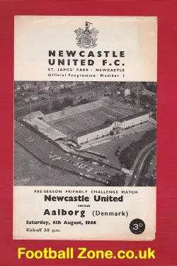 Newcastle United v Aalborg 1966 – Pre Season – Denmark