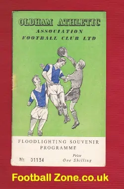 Oldham Athletic v Burnley 1961 - Opening Of New Floodlights