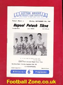 Leyton Orient v Hapoel Petach Tikva 1960 - Israel Football Team
