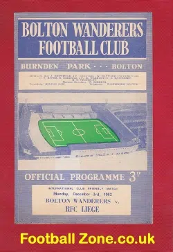 Bolton Wanderers v Royal Football Club de LiÃ¨ge 1962