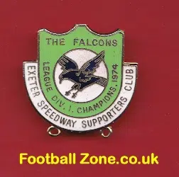 Exeter Speedway Badge 1974 - The Falcons