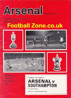 Arsenal v Southampton 1972