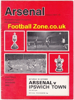 Arsenal v Irswich Town 1971