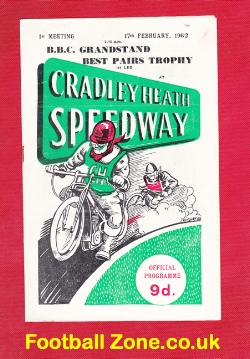 Cradley Heath Speedway BBC Grandstand Best Pairs Trophy 1962