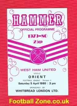 West Ham United v Orient 1980