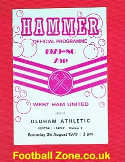 West Ham United v Oldham Athletic 1979