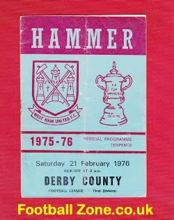 West Ham United v Derby County 1976