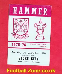 West Ham United v Stoke City 1975