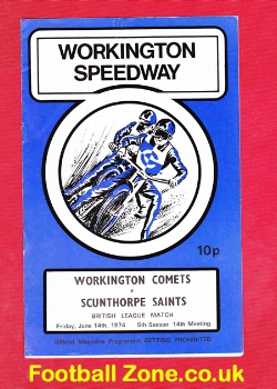 Workington Speedway v Scunthorpe 1974