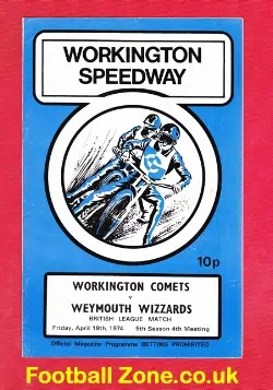 Workington Speedway v Weymouth 1974