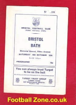 Bristol Rugby v Bath 1976