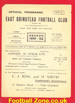 East Grinstead v St Lukes Old Boys 1951