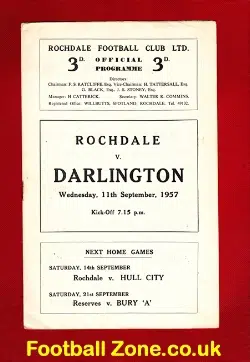 Rochdale v Darlington 1957