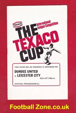 Dundee United v Leicester City 1972 - Texaco Cup