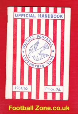 Walsall Football Club Official Handbook 1964 - 1965