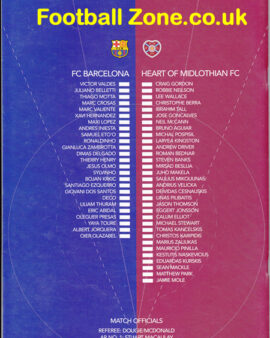Barcelona v Heart of Midlothian Hearts 2007 – Friendly Match