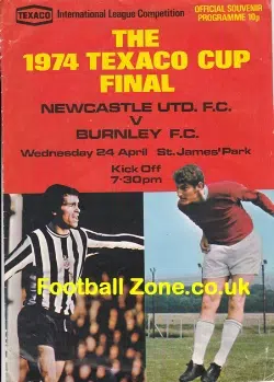 Newcastle United v Burnley 1974 - Texaco Cup Final