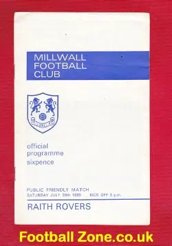 Millwall v Raith Rovers 1969 – Friendly Match