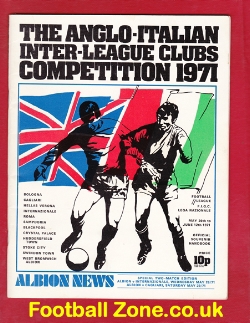 Anglo Italian Inter League Competition 1971 – WBA