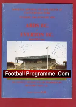 Ards v Everton 1991 – Multi Autographs SIGNED