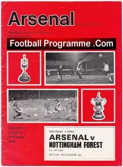 Arsenal v Nottingham Forest 1972
