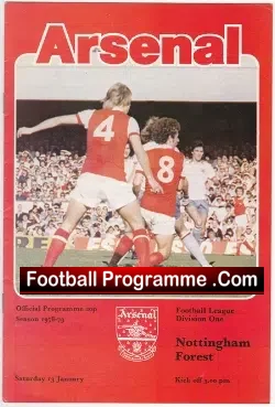 Arsenal v Nottingham Forest 1979