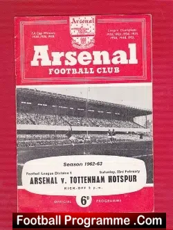 Arsenal v Tottenham 1963