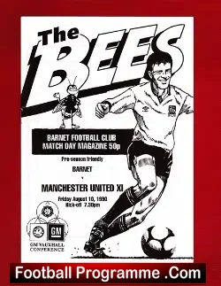 Barnet v Manchester United 1990 – Pre Season Friendly