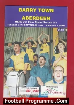 Barry Town v Aberdeen 1996 – UEFA Cup