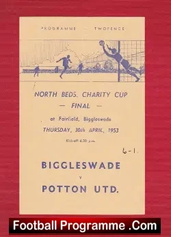 Biggleswade Town v Potton United 1953 – Charity Cup Final