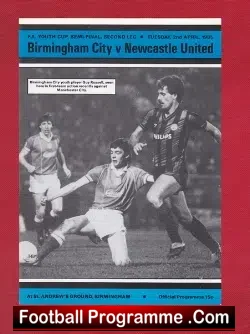 Birmingham City v Newcastle United 1985 – Youth Cup Semi Final