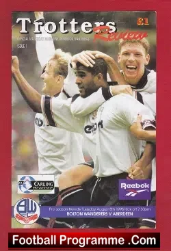 Bolton Wanderers v Aberdeen 1995 – Freindly Match