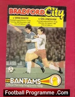 Bradford City v Gillingham 1982 - Multi Autographed Signed - football programme