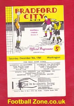 Bradford City v Workington 1961
