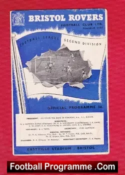 Bristol Rovers v Brentwood 1954