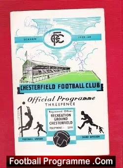 Chesterfield v Tranmere Rovers 1959 – Multi Autographed