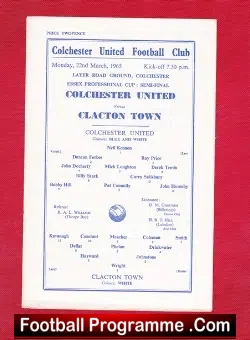 Colchester United v Clacton Town 1965 Semi Final