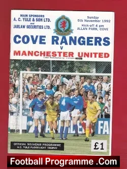 Cove Rangers v Manchester United 1992 – at Allan Park
