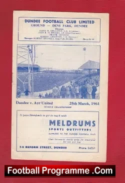 Dundee v Ayr United 1961