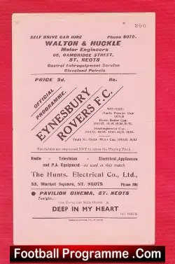 Eynesbury Rovers v Biggleswade Town 1956