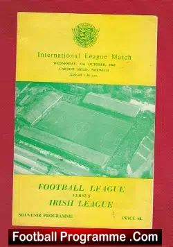 Football League v Ireland Football League 1962 – + Bobby Moore