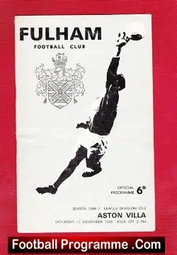 Fulham v Aston Villa 1966