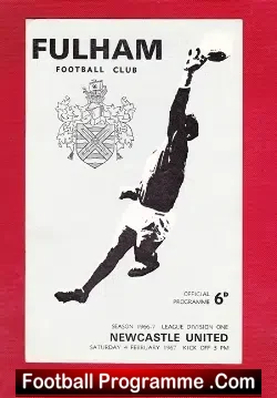 Fulham v Newcastle United 1967