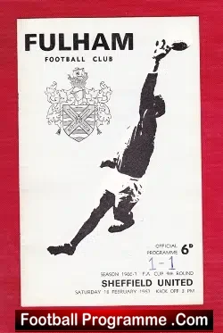 Fulham v Sheffield United 1967 - football programme