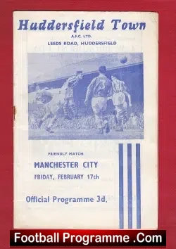 Huddersfield Town v Manchester City 1961 - Friendly Match - LAW