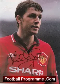 Manchester United Lee Sharpe Autograph Picture - football memorabilia