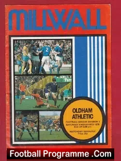 Millwall v Oldham Athletic 1978 - football programme