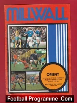 Millwall v Orient 1979 - football programme