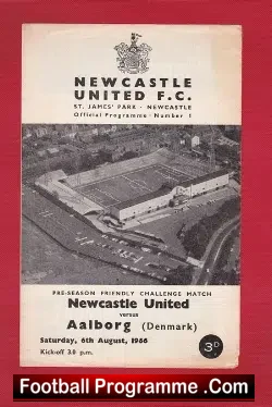 Newcastle United v Aalborg 1966 – Pre Season – Denmark