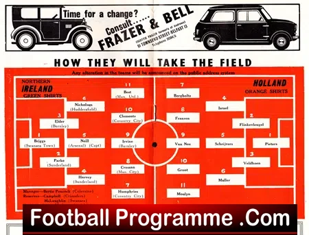 Northern Ireland v Holland 1965 – Plus George Best